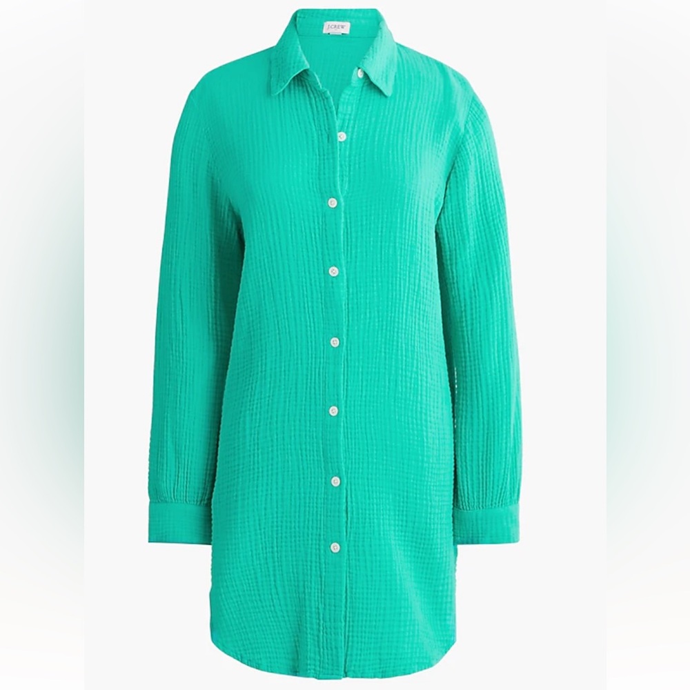 J.Crew Button-down beach tunic Size M NWT